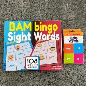 Scholastic & BAM bingo sight words